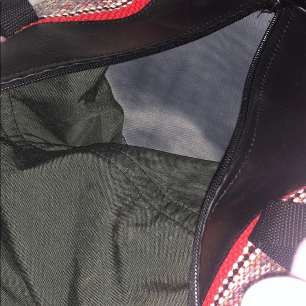 ❌SOLD❌Vintage Saddlebags Woven Duffel Bag - Picture 2 of 9